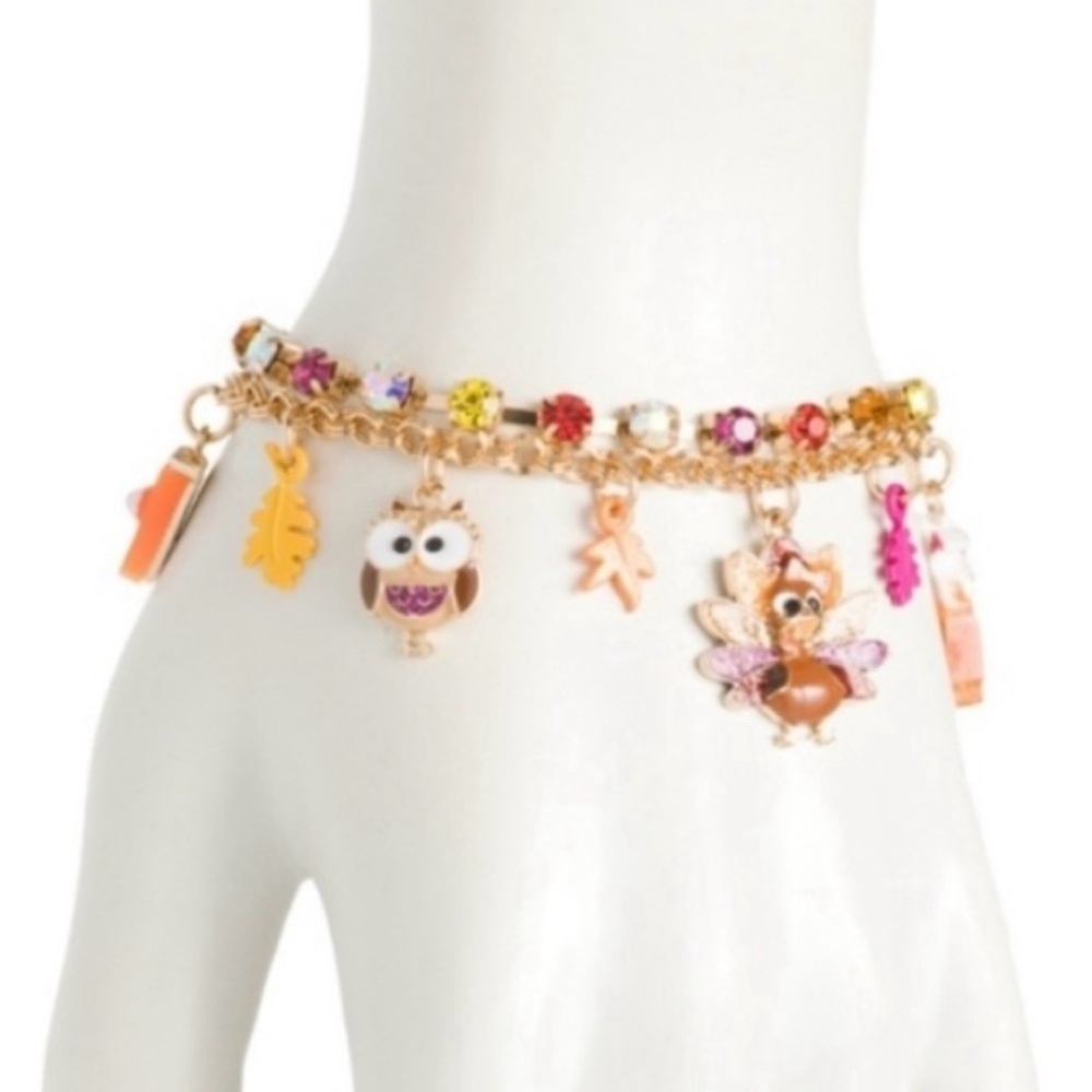 NWT Betsey Johnson Thanksgiving Charm Bracelet